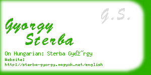 gyorgy sterba business card